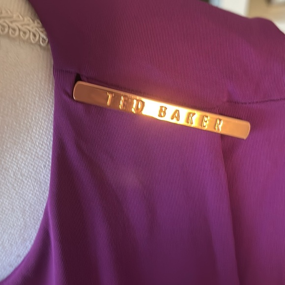 Ted Baker London Purple Sleeveless Layered Shift Dress Size Ted 3 (U.S. 8) - Picture 3 of 14